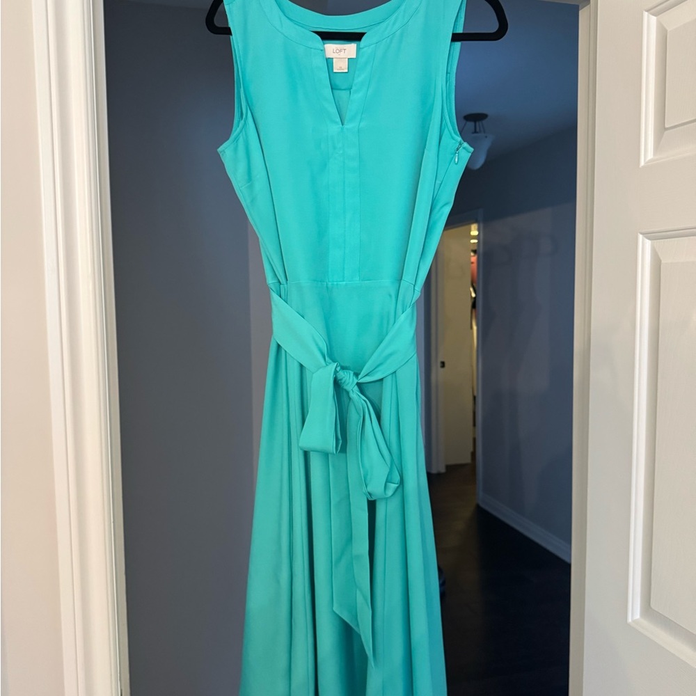 LOFT Turquoise Maxi Dress